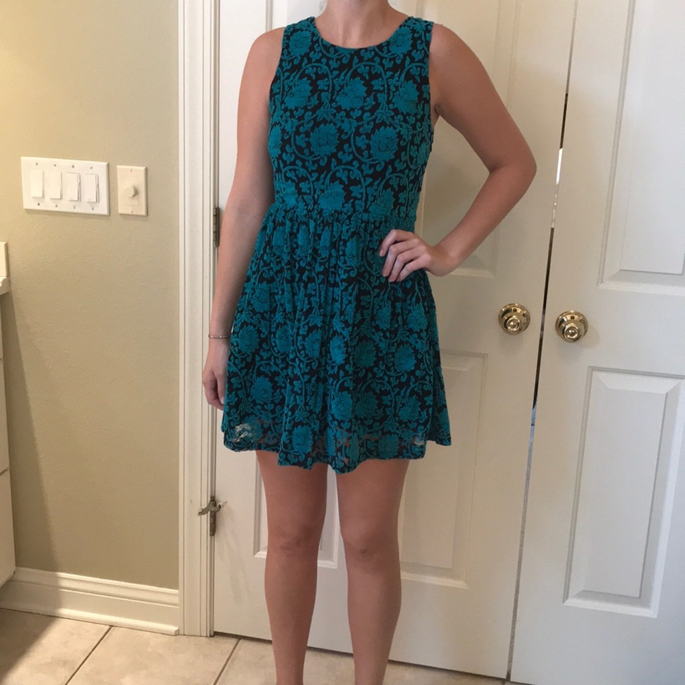 Cute Lace Overlay Dress